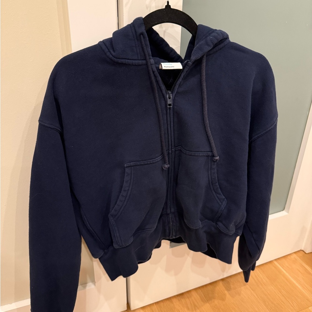 TNA Cozy Fleece Hoodie in Dark Blue